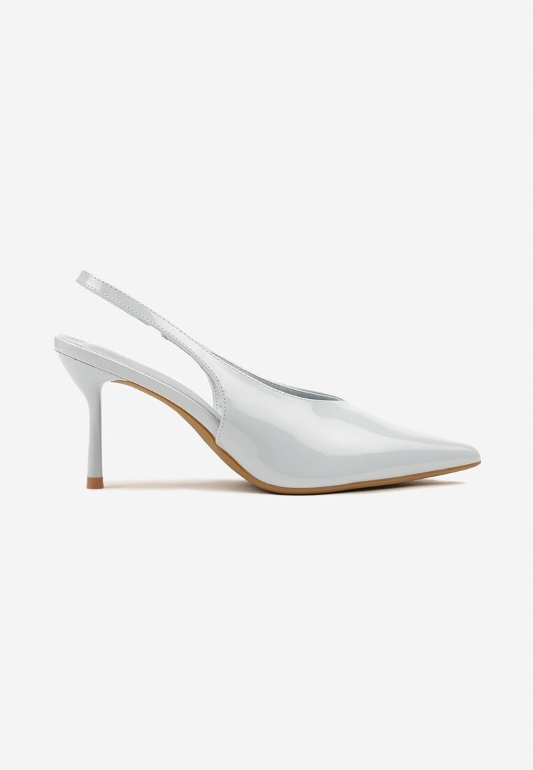 vices Sandale tip pantof Albastre Slingback cu toc tip stiletto Tilionea
