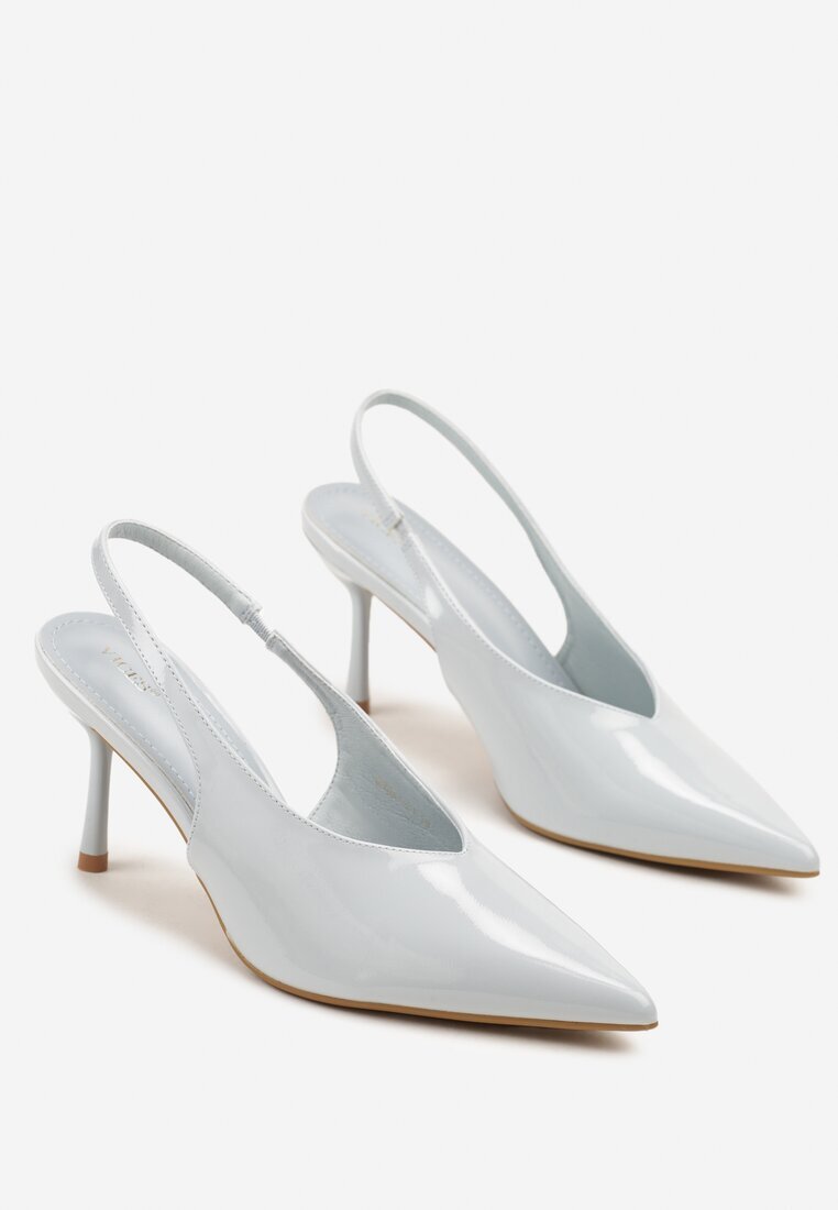 vices Sandale tip pantof Albastre Slingback cu toc tip stiletto Tilionea