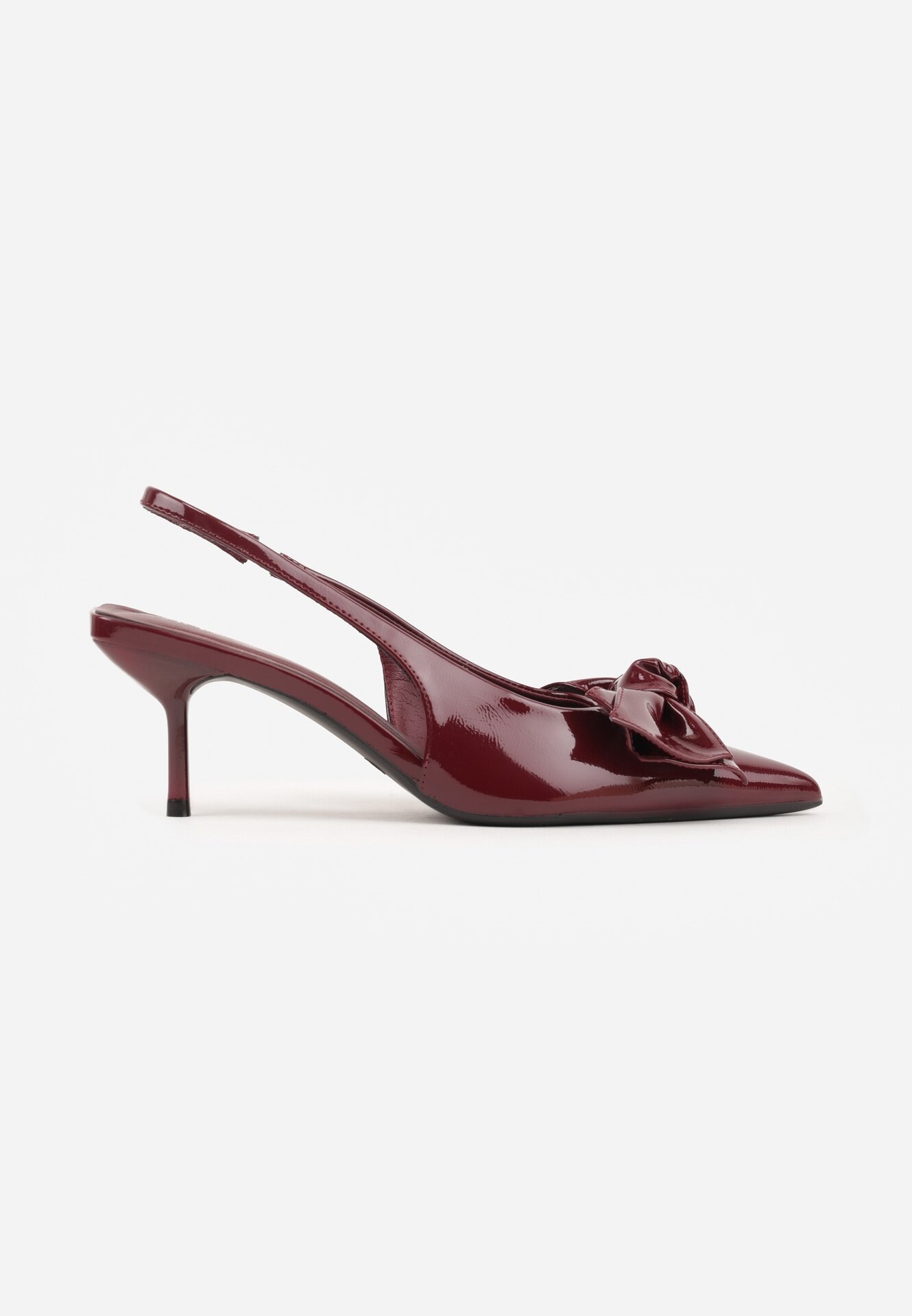 vices Sandale Visinii cu toc subțire Slingback decorate cu fundă Nilendria