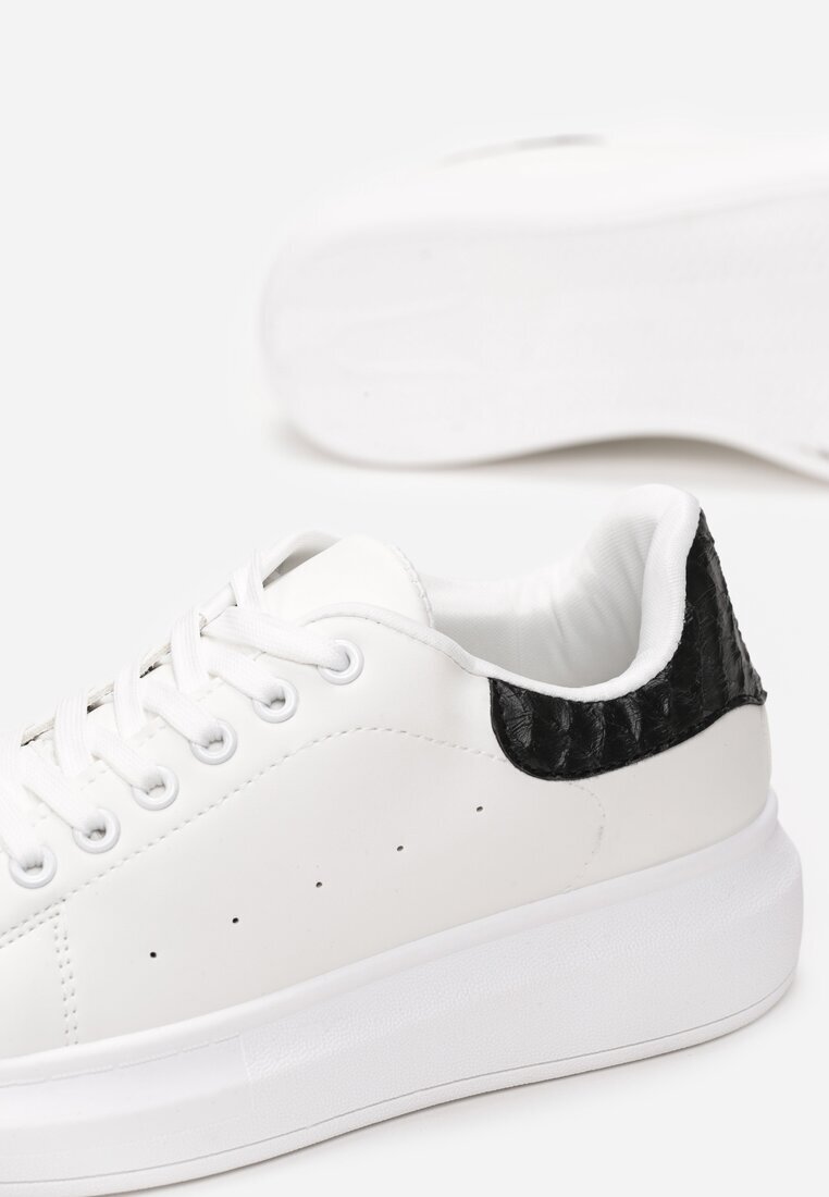 vices Sneakers Alb-Negru pe Platformă Joasă în Stil Clasic Lucid Dream