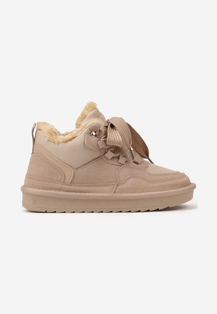 vices Sneakers Bej închis De iarnă Stilizați ca ghete de zăpadă cu blană Tennira