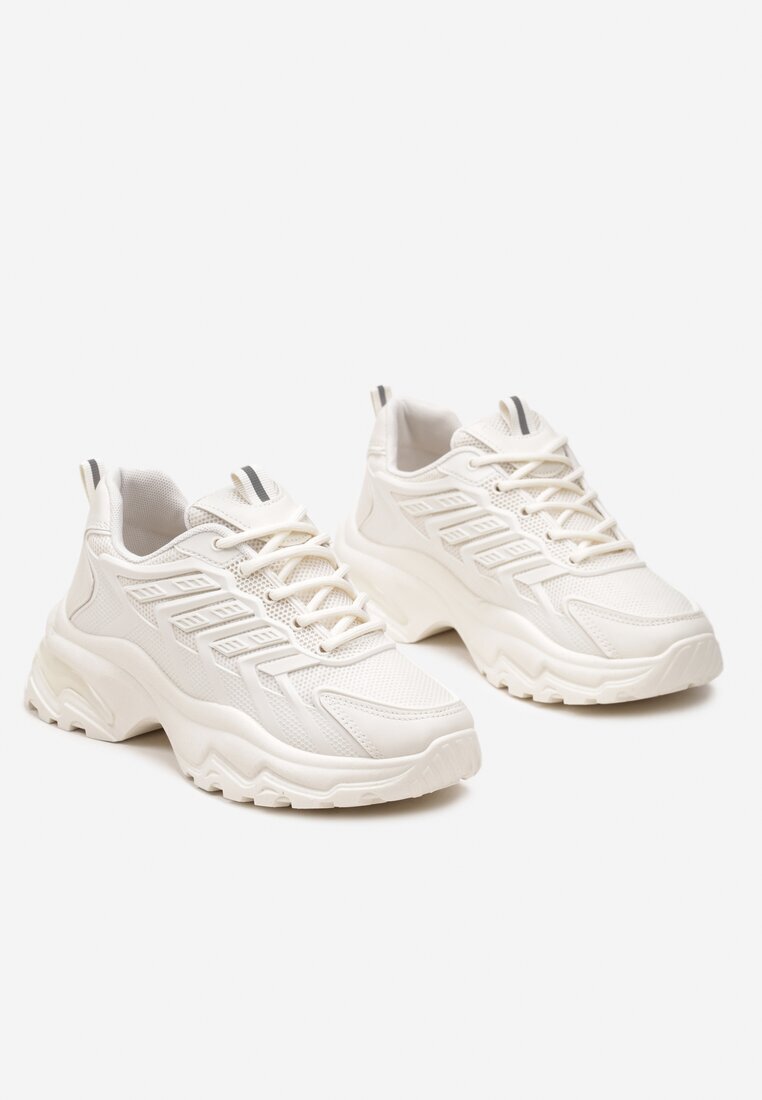 vices Sneakers bej pe talpă imprimată cu inserții din plasă Amrogia
