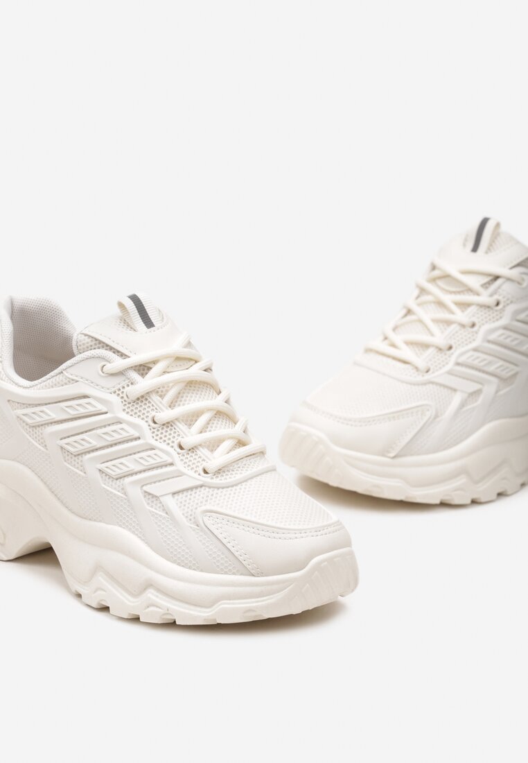 vices Sneakers bej pe talpă imprimată cu inserții din plasă Amrogia