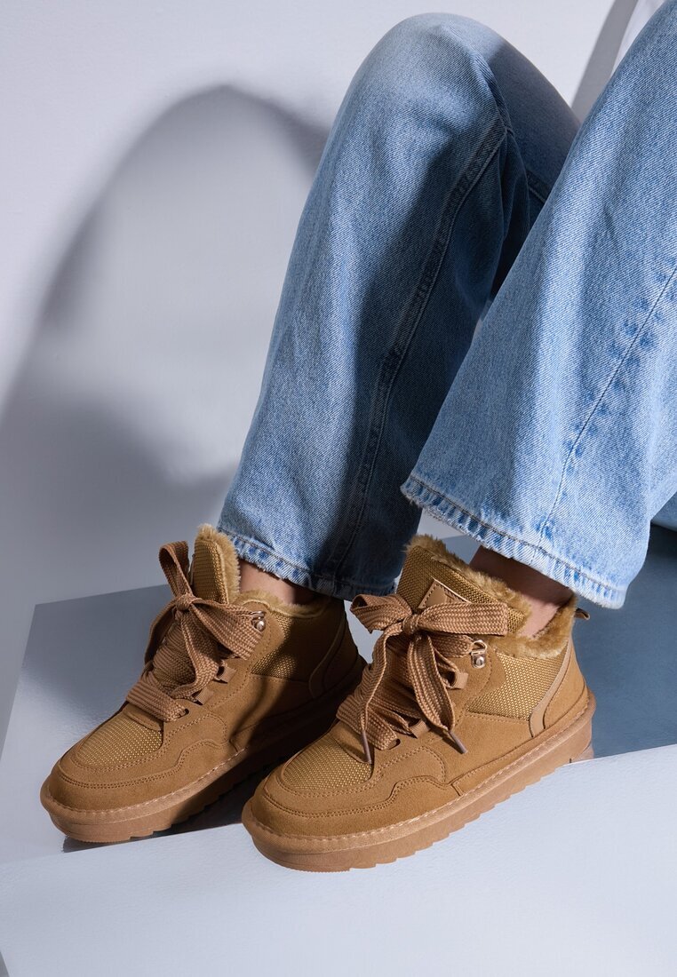 vices Sneakers Maro de Iarnă Stilizate ca Cizme de zăpadă cu Blană Tennira