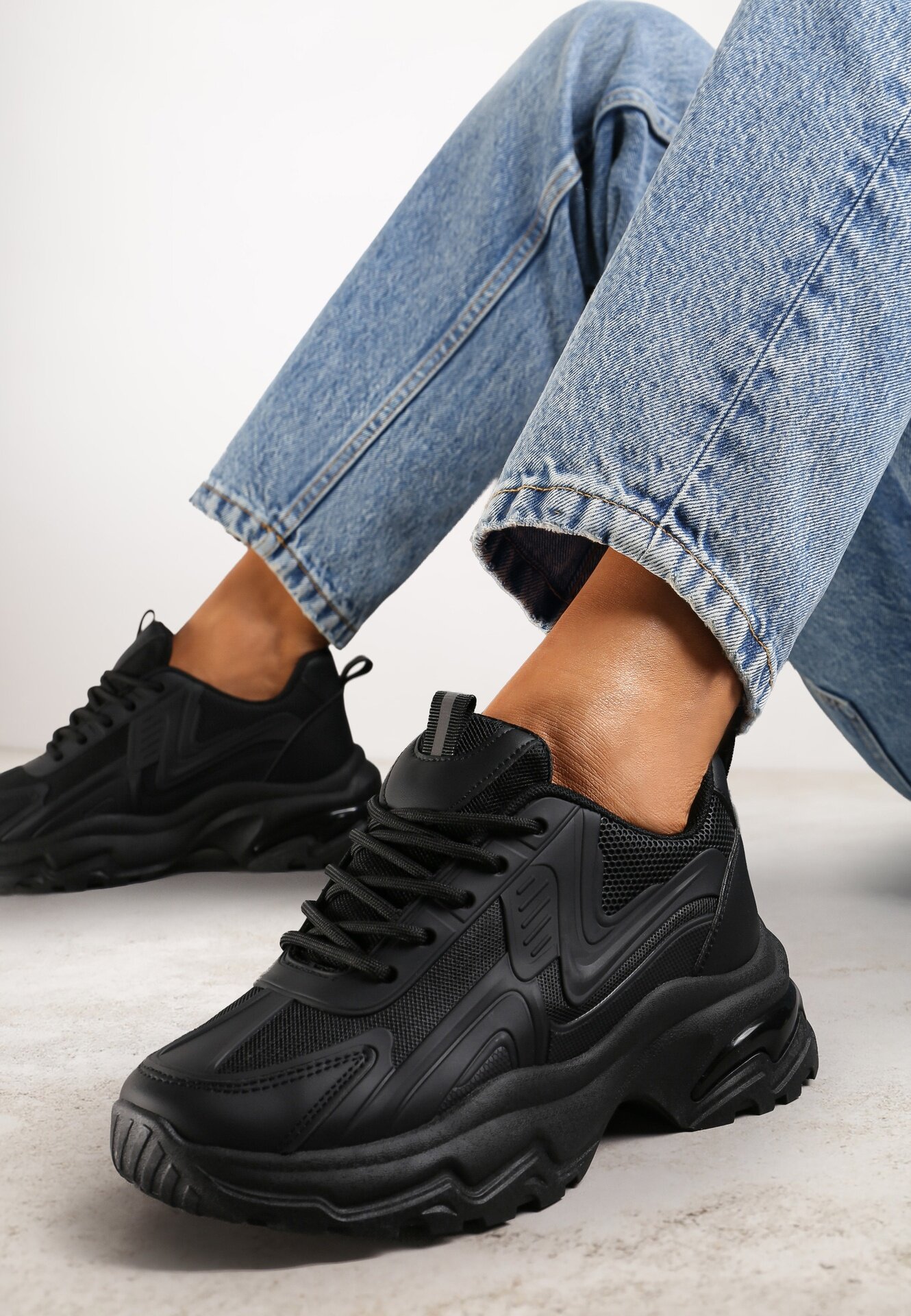 vices Sneakers Negri Clasici Cu șireturi Pe platformă joasă Lenivia