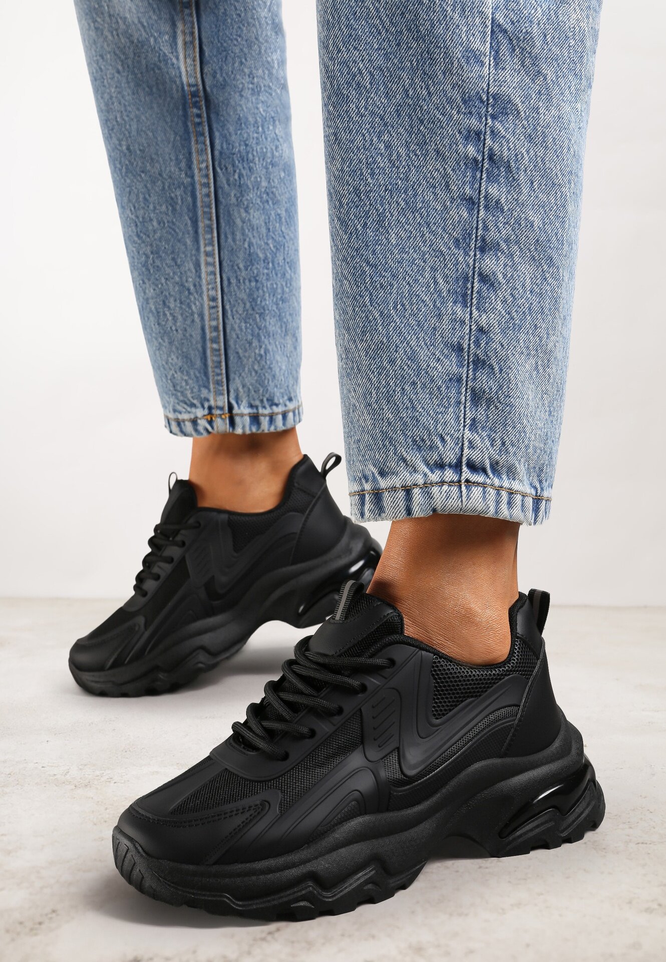vices Sneakers Negri Clasici Cu șireturi Pe platformă joasă Lenivia