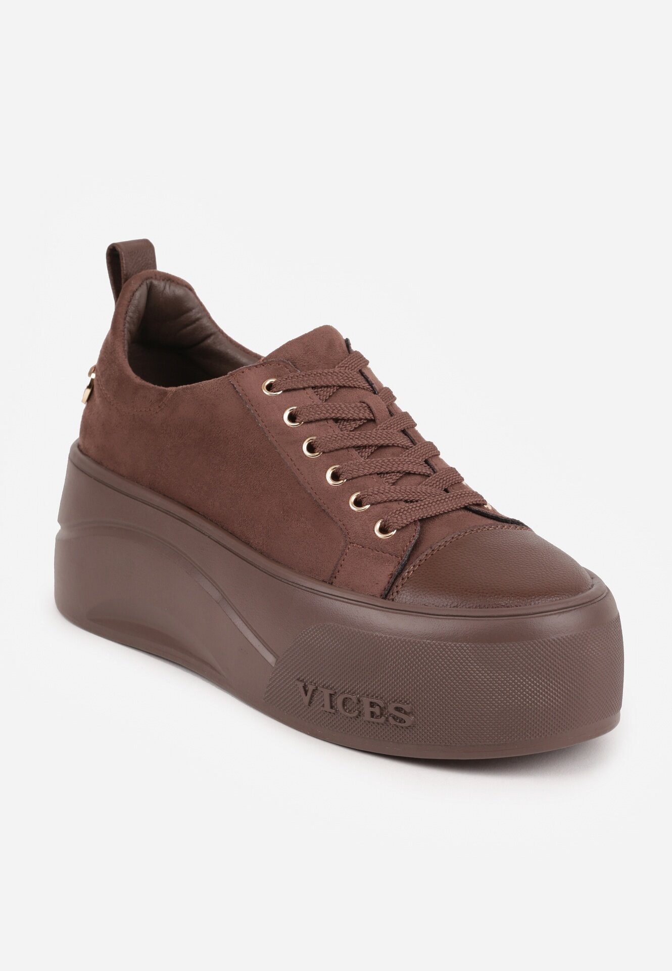 vices Sneakers pe platformă cu aplicație metalizată și inscripție Beli Maro