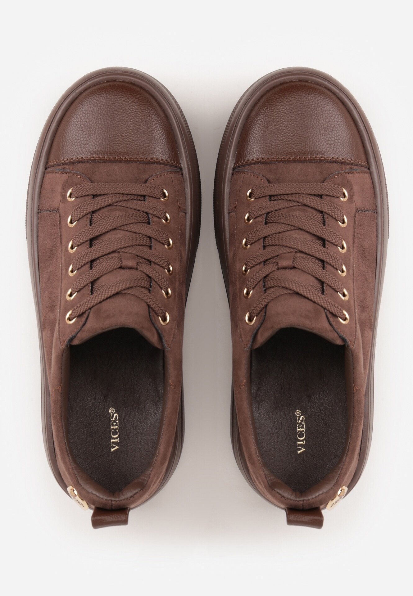 vices Sneakers pe platformă cu aplicație metalizată și inscripție Beli Maro