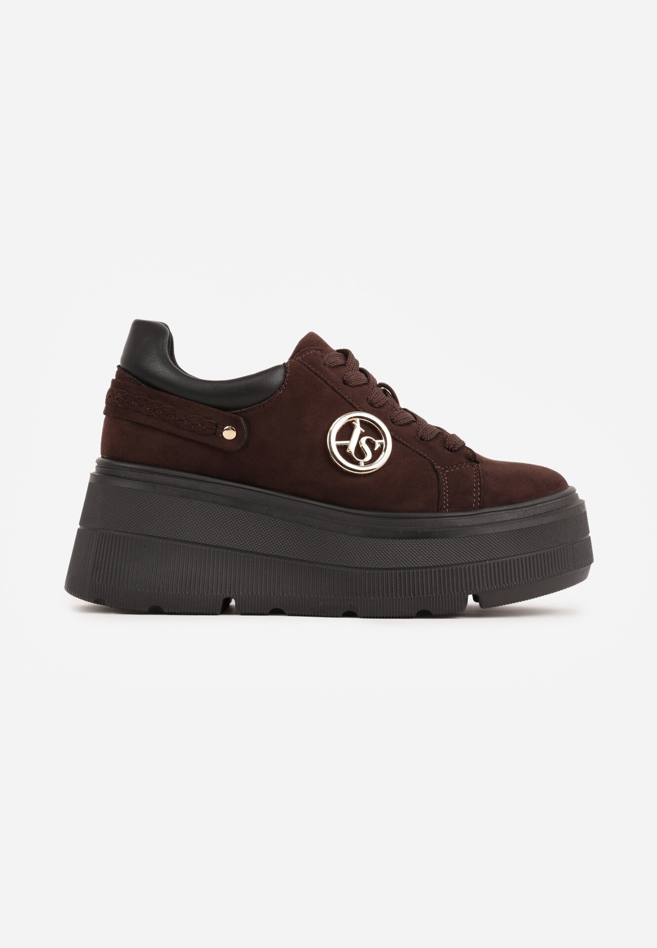 vices Sneakersi Maro cu Platformă Decorați cu Aplicație Metalică Tatellia
