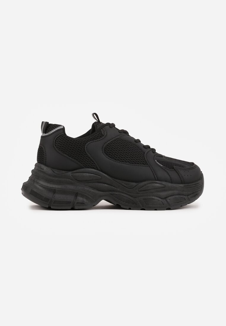 vices Sneakersy Negre cu Platformă Decorate cu Ștanțare Natiselle