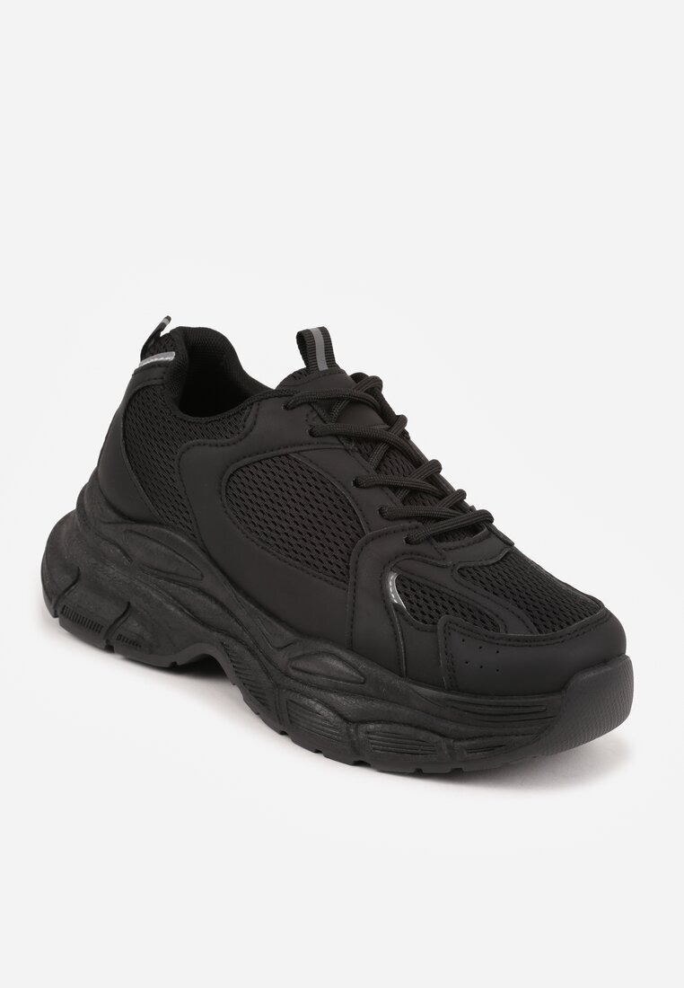 vices Sneakersy Negre cu Platformă Decorate cu Ștanțare Natiselle