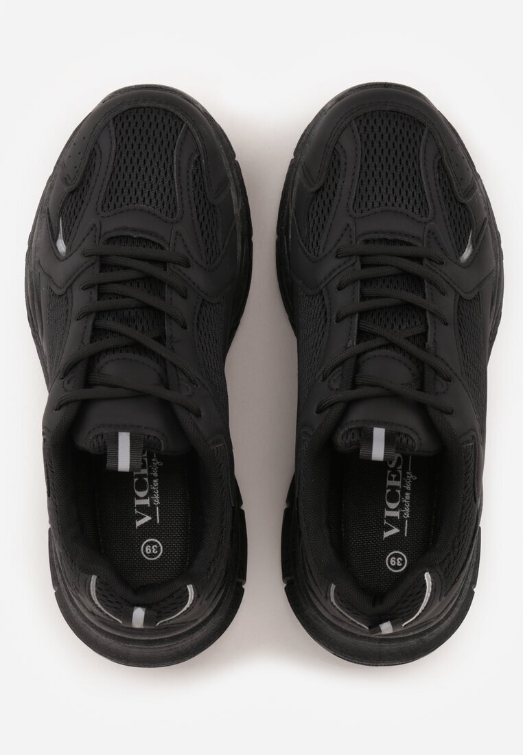 vices Sneakersy Negre cu Platformă Decorate cu Ștanțare Natiselle