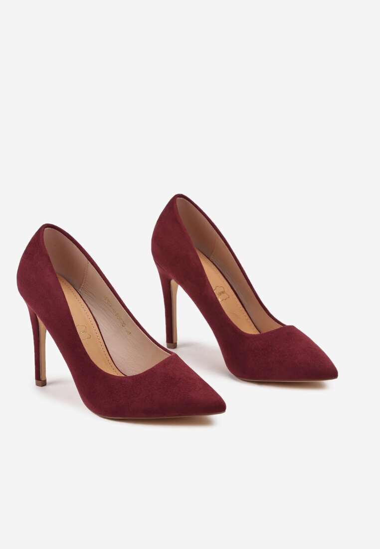 vices Stiletto Bordo cu branț din piele naturală Innatia