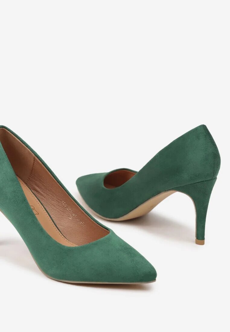 vices Stiletto Verde Casual cu branț din piele naturală Cleinae