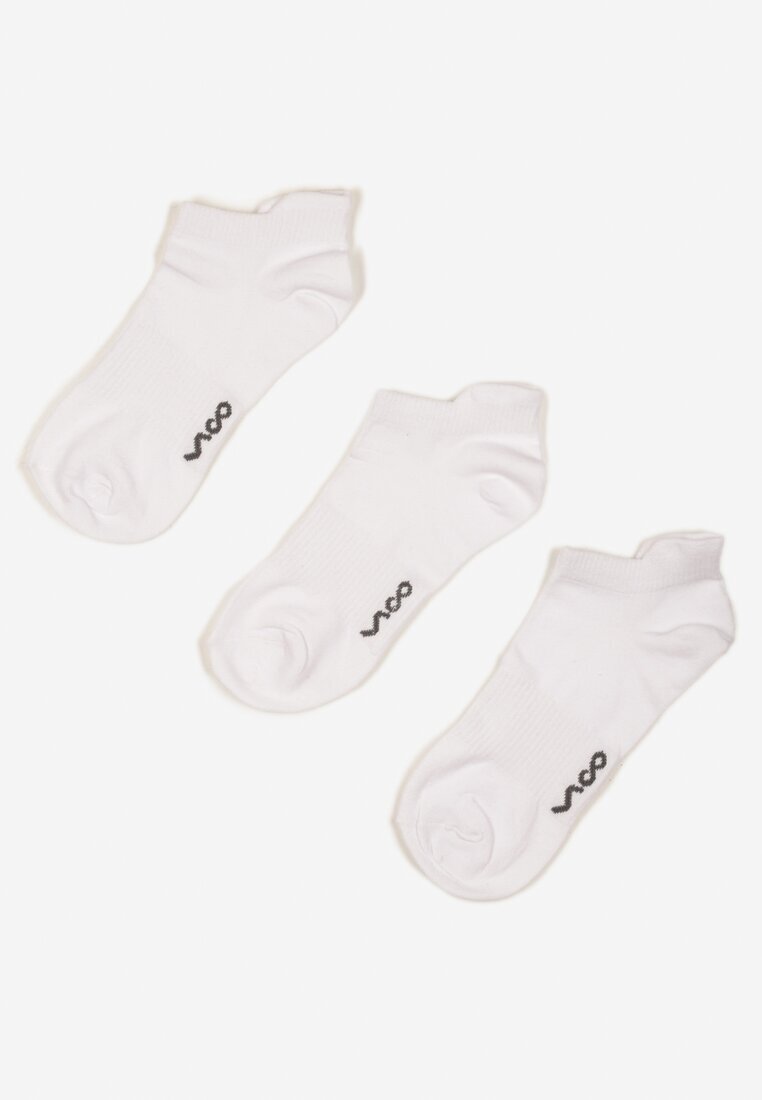 vico 3-pack Șosete scurte albe de bumbac cu inscripție Marosela
