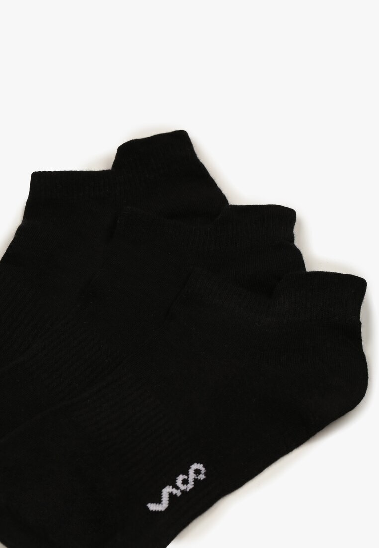 vico 3-pack Șosete scurte Negre din bumbac cu inscripție Marosela