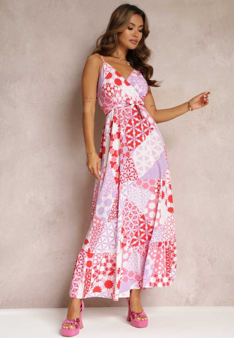 wei wei Rochie Roz Cloche Maxi cu bretele Aadane