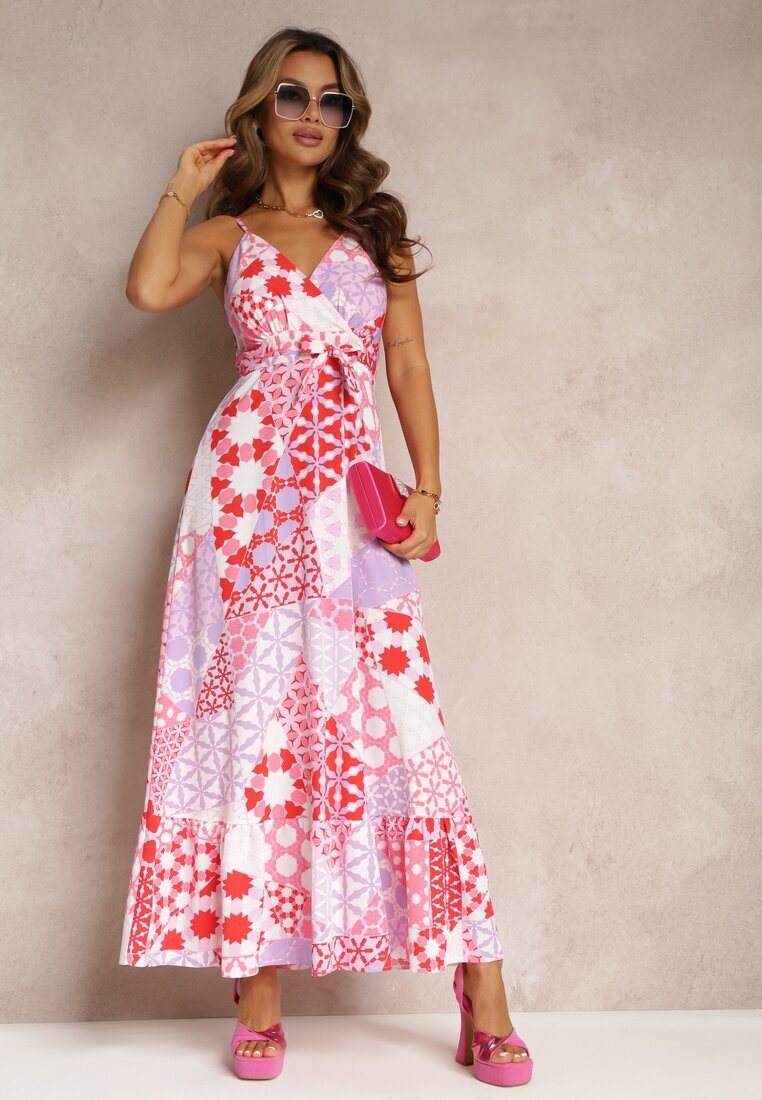 wei wei Rochie Roz Cloche Maxi cu bretele Aadane