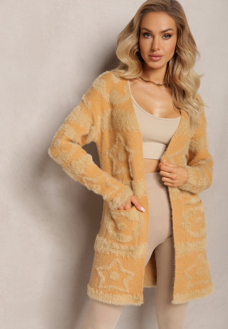 wool fashion Cardigan Maro Lung Pufoș Aborra