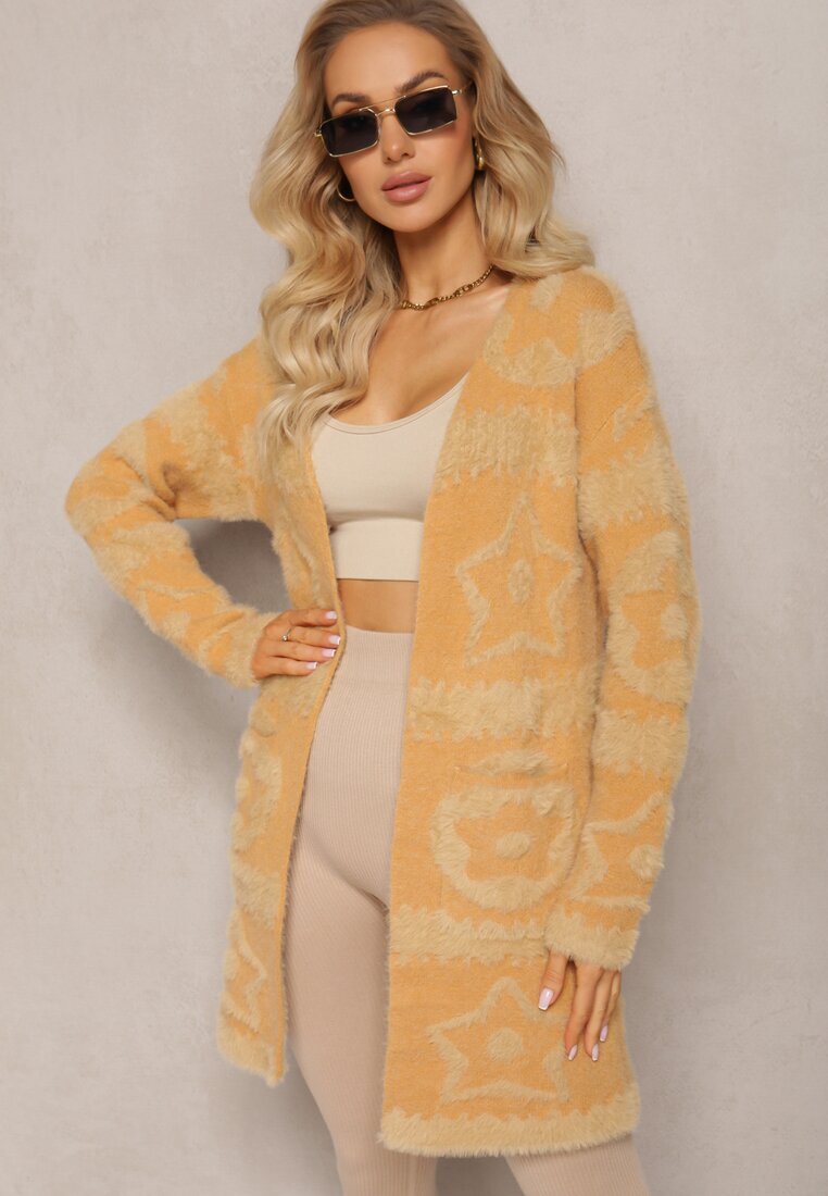 wool fashion Cardigan Maro Lung Pufoș Aborra