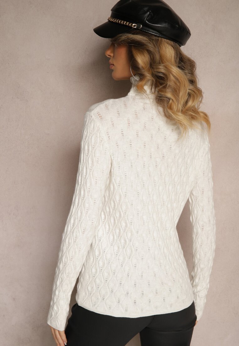 wool fashion Maletă bej deschis din viscoză cu model în relief cusută cu fir metalic Neldora