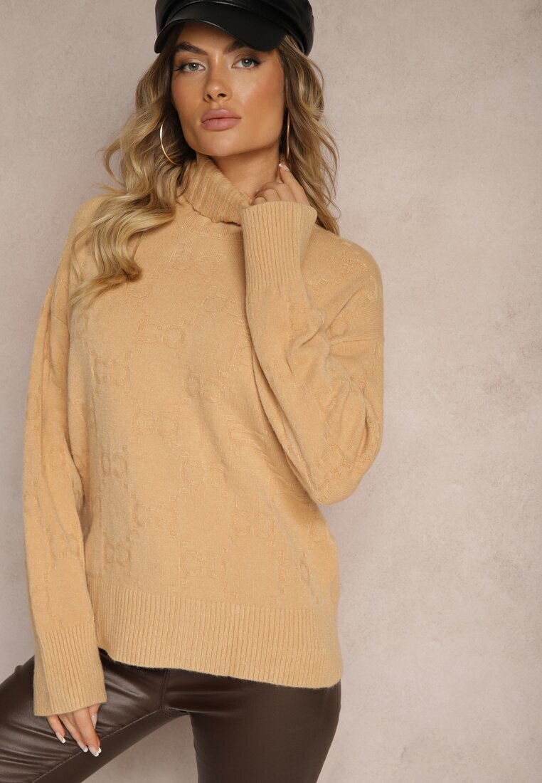 wool fashion Maletă Bej închis cu Croială Clasică Savelle