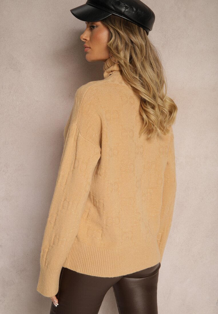 wool fashion Maletă Bej închis cu Croială Clasică Savelle