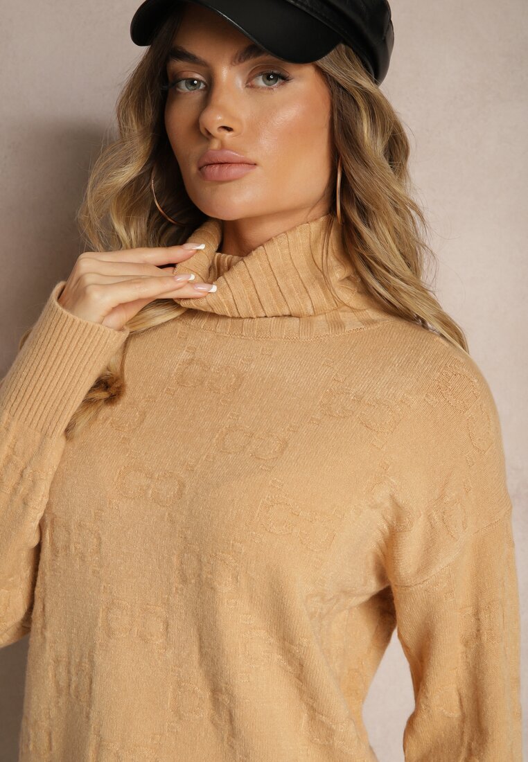 wool fashion Maletă Bej închis cu Croială Clasică Savelle