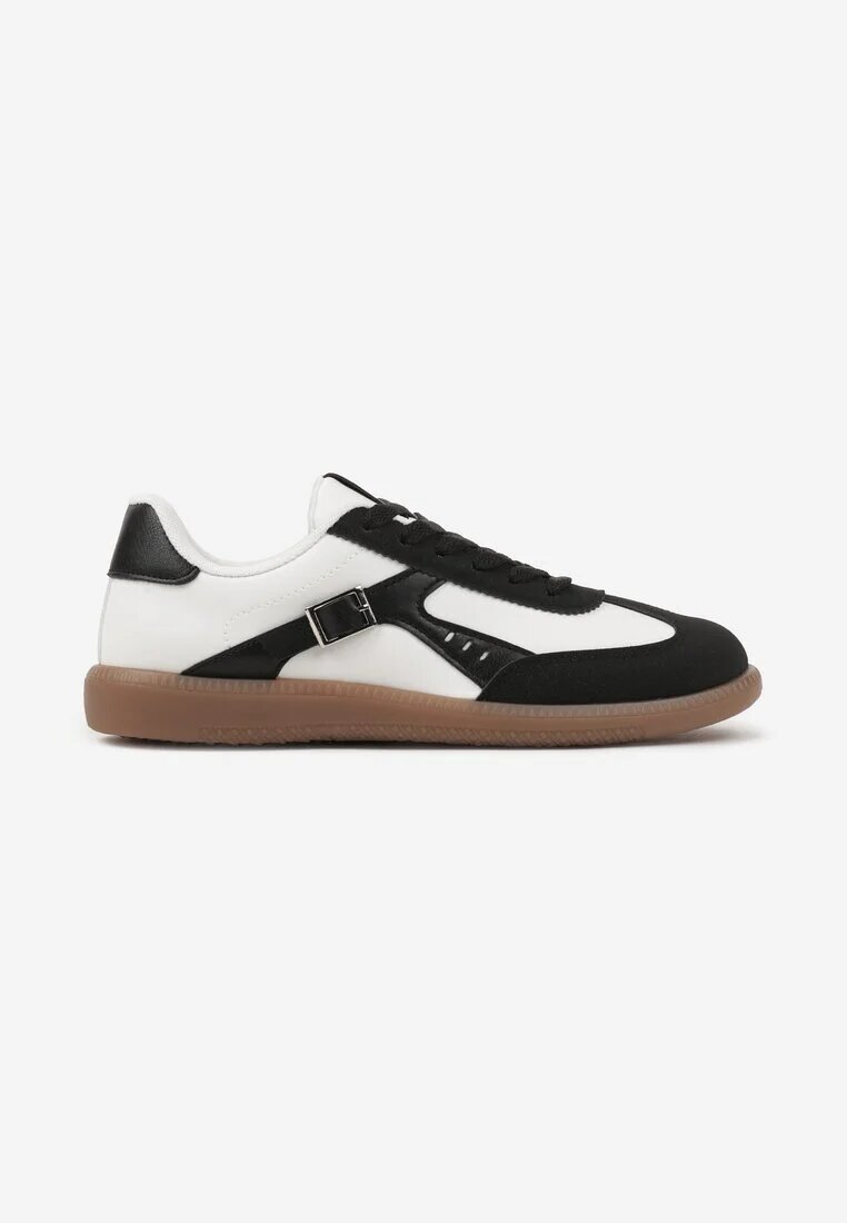 yesmile Adidași Negru-Alb Clasici Tenisi Decorați cu Cataramă Senaniela