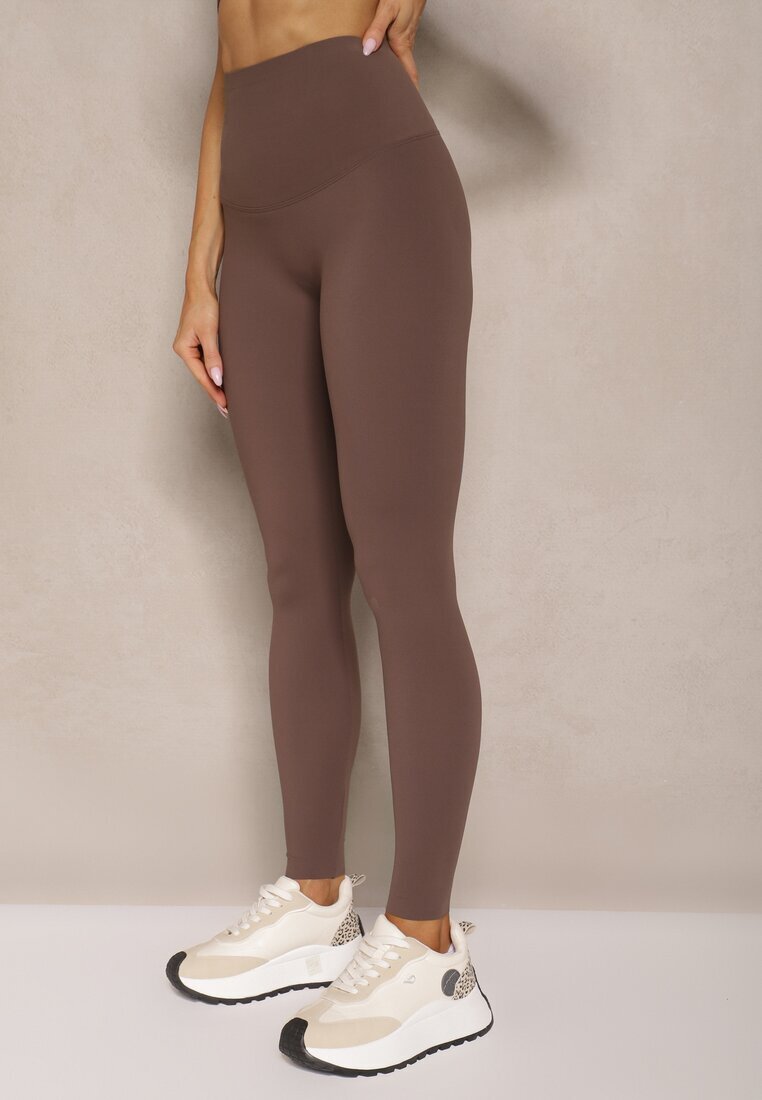 yu & me Colanți Maro Basic High Waist Tofelia