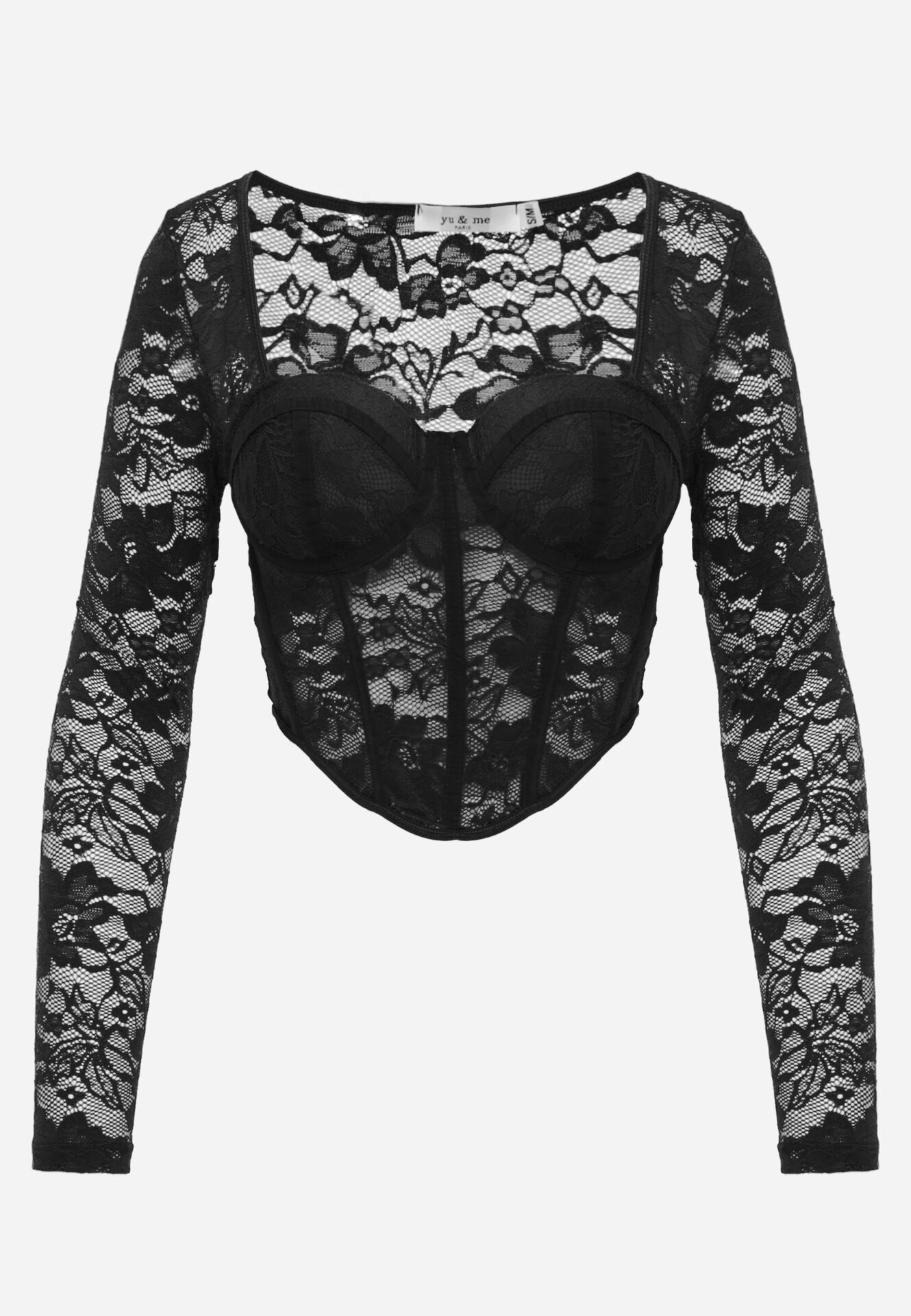 yu & me Corset de dantelă Vimal Negru