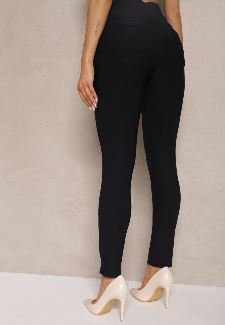 yu & me Pantaloni Bleumarin Croială Skinny cu elastic în talie și cu buzunare Rizeena