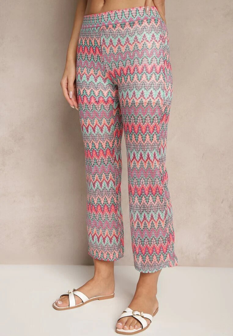 yu & me Pantaloni evazați Fucsia Decorați cu Motiv Geometric Novanelle