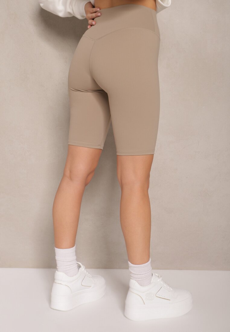 yu & me Pantaloni scurți ciclistă bej High Waist Basalla