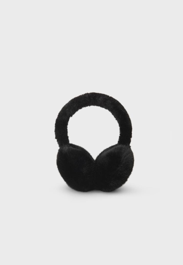 Stradivarius Apărători Urechi Imitație De Blană Negru Os
