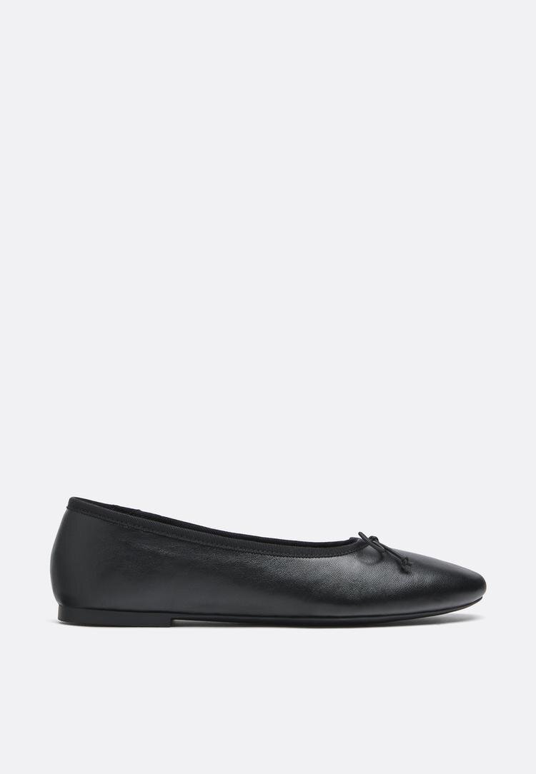 Stradivarius Balerini Din Piele Extraflexibili Negru 40