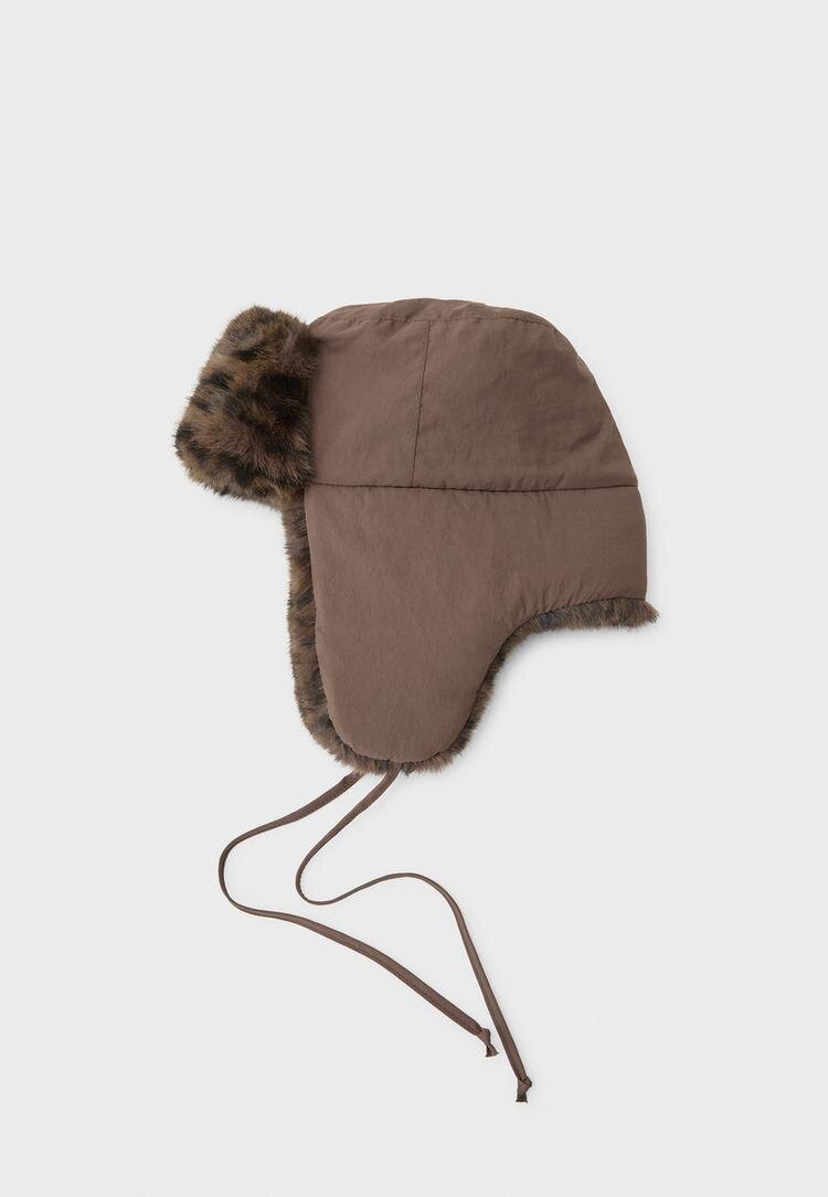 Stradivarius Căciulă Aviator Reversibil Maro Os
