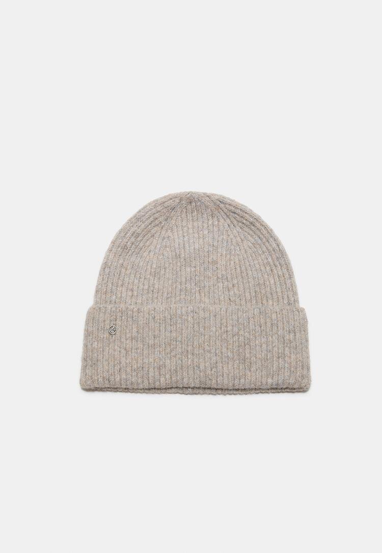 Stradivarius Căciulă De Bază Din Tricot Piatră Os