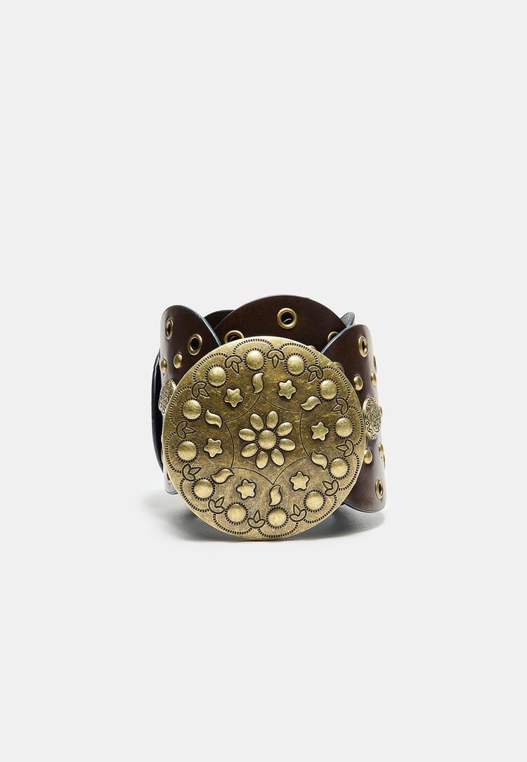 Stradivarius Curea Rondel Albastru Marin 90