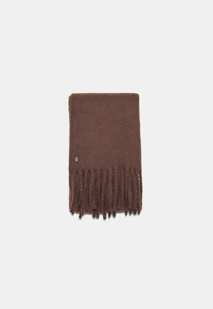 Stradivarius Fular Basic Mediu Albastru Os