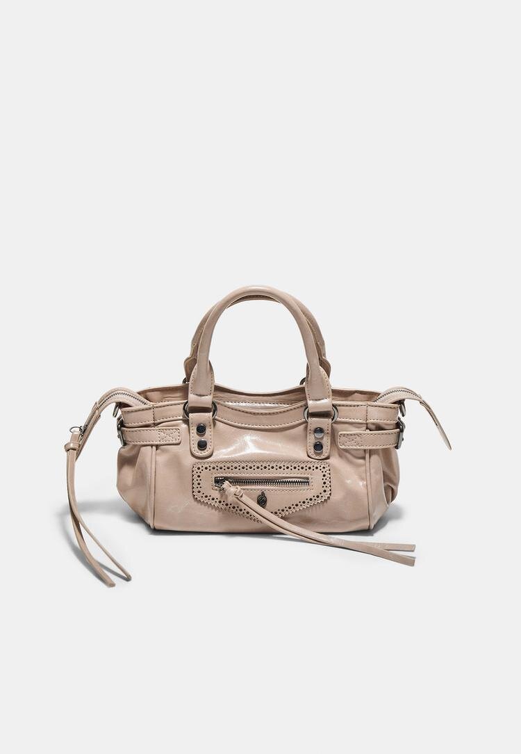 Stradivarius Geantă Crossbody City Piatră Os
