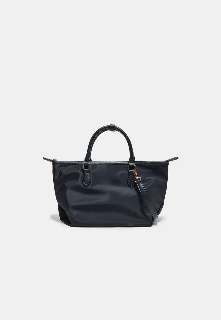 Stradivarius Geantă Crossbody Cu Fermoar Negru Os