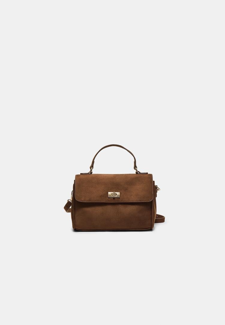 Stradivarius Geantă Crossbody Mică Maro Os