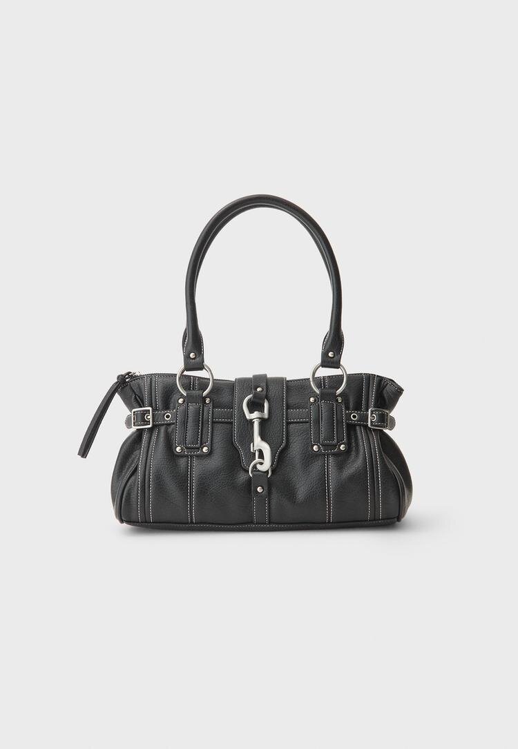 Stradivarius Geantă Cu Carabină Negru Os