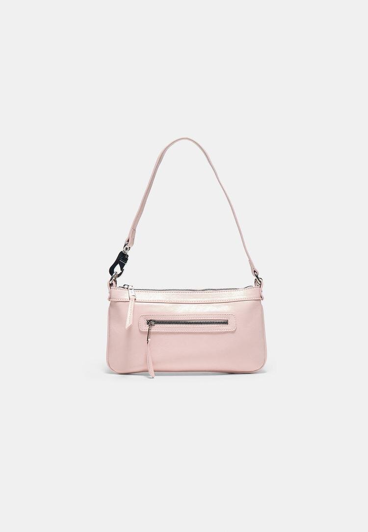 Stradivarius Geantă De Umăr Cu Carabină Roz Os