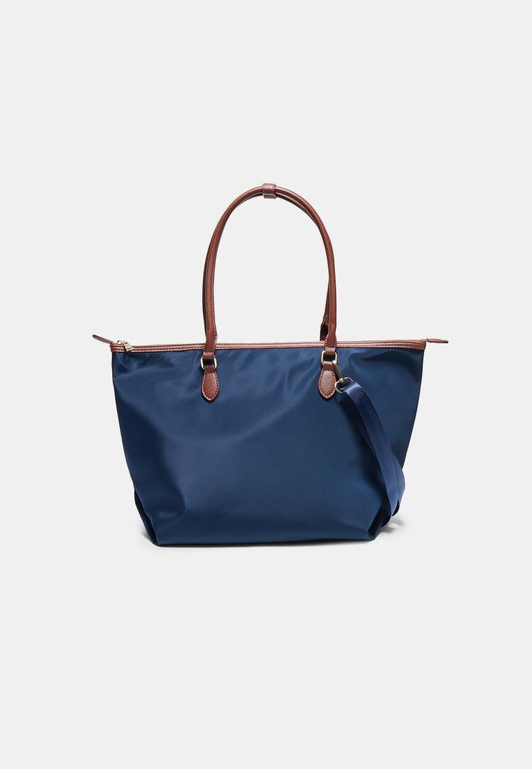 Stradivarius Geantă Shopper Combinată Cu Curea De Umăr Bleumarin Os