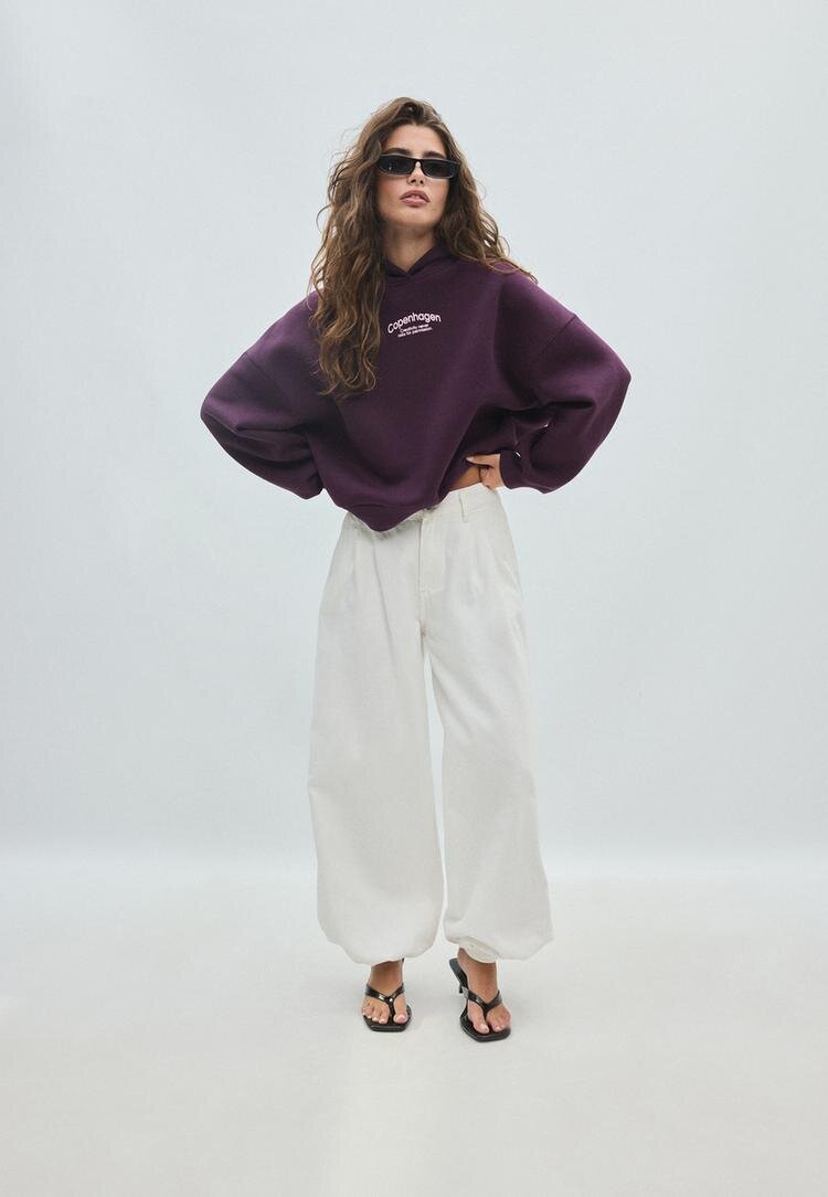 Stradivarius Hanorac Oversize Grafic Coral S