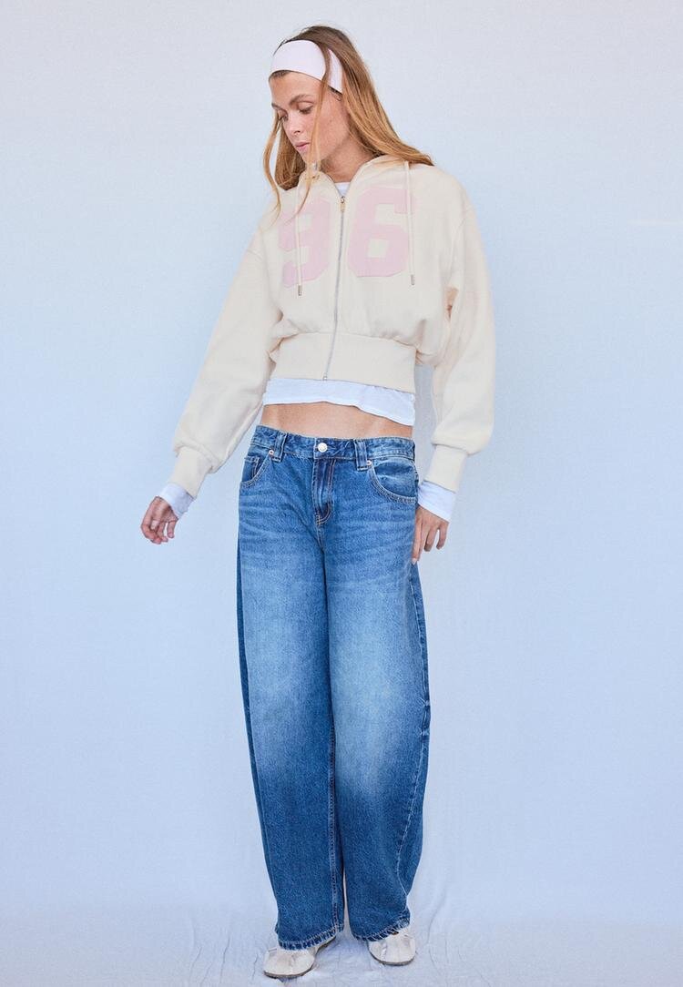 Stradivarius Hanorac Regular Imprimat Bej L