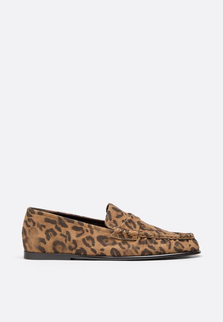 Stradivarius Mocasini Animal Print Combinat 35