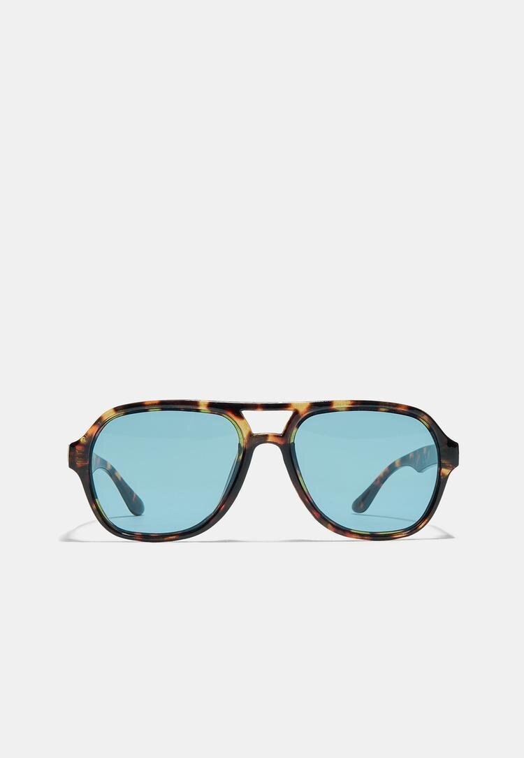 Stradivarius Ochelari Cu Dublă Punte Albastru Os